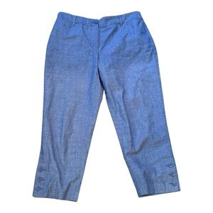 Talbots Perfect Cropped Pants Size 6 Petite Flat Front